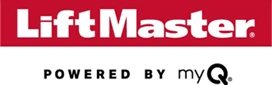 Garage Door Openers liftmaster img LiftMaster logo with the words "Powered by myQ" underneath—perfect for Wisconsin garage door installation and Illinois garage door service professionals.