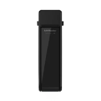 Garage Door Openers 98022 A black rectangular electronic device with a glossy front panel, labeled "Fellowes," sits beside Illinois garage door repair tools, likely serving as an air purifier or similar appliance.
